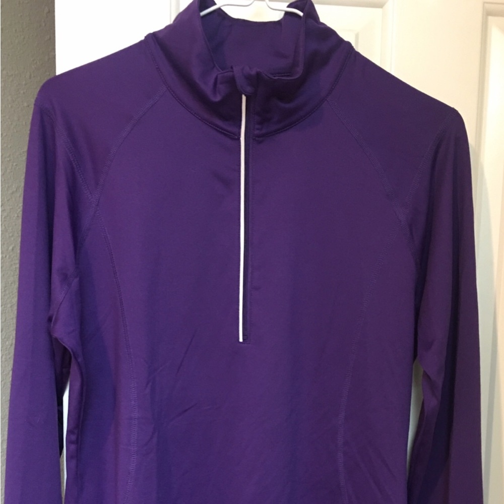 Danskin brand; beautiful, bright purple; pullover medium running jacket